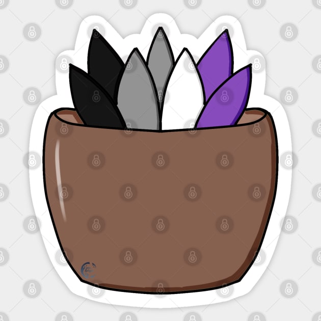 Asexual Pride Succulent Sticker by Yamikakyuu 